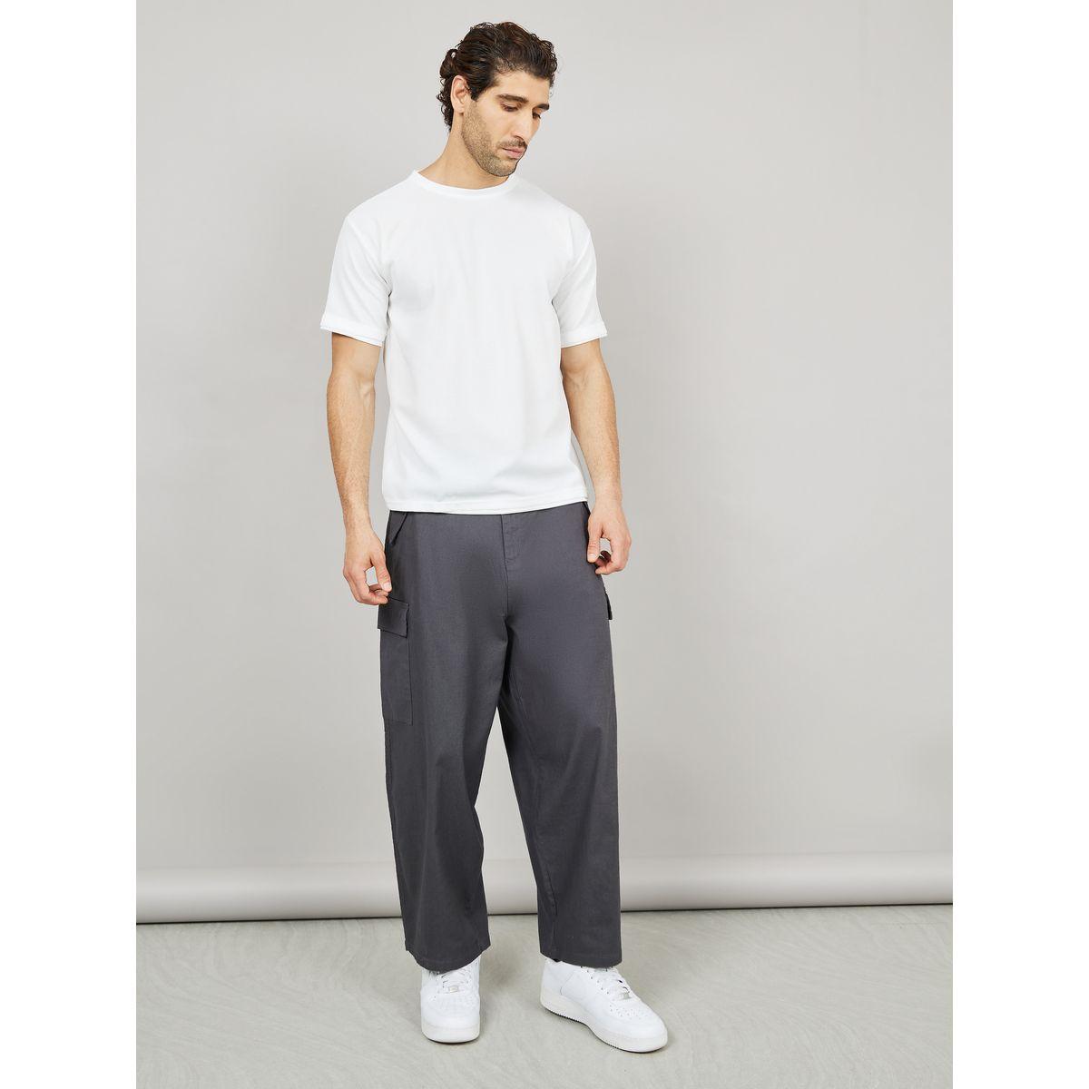 Styli Cotton Slub Oversized Cargo Pants-men-clothing-bottoms-trousersandchinos-trousers-image-2