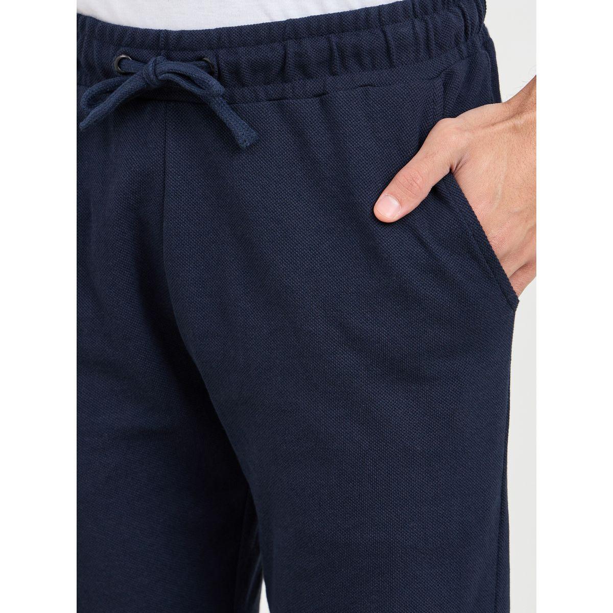 Styli Slim Fit Pique Knit Pants with Roll Up Hem-men-clothing-bottoms-trousersandchinos-trousers-image-3