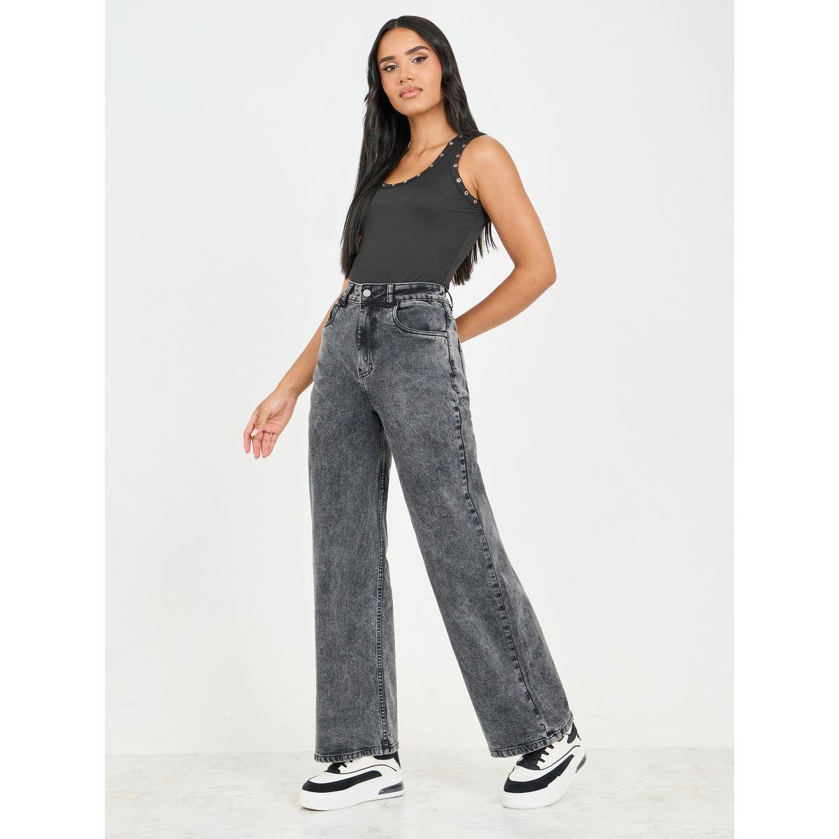 Styli Acid Wash Straight Fit High Rise Jeans-women-clothing-bottoms-jeans-image-2