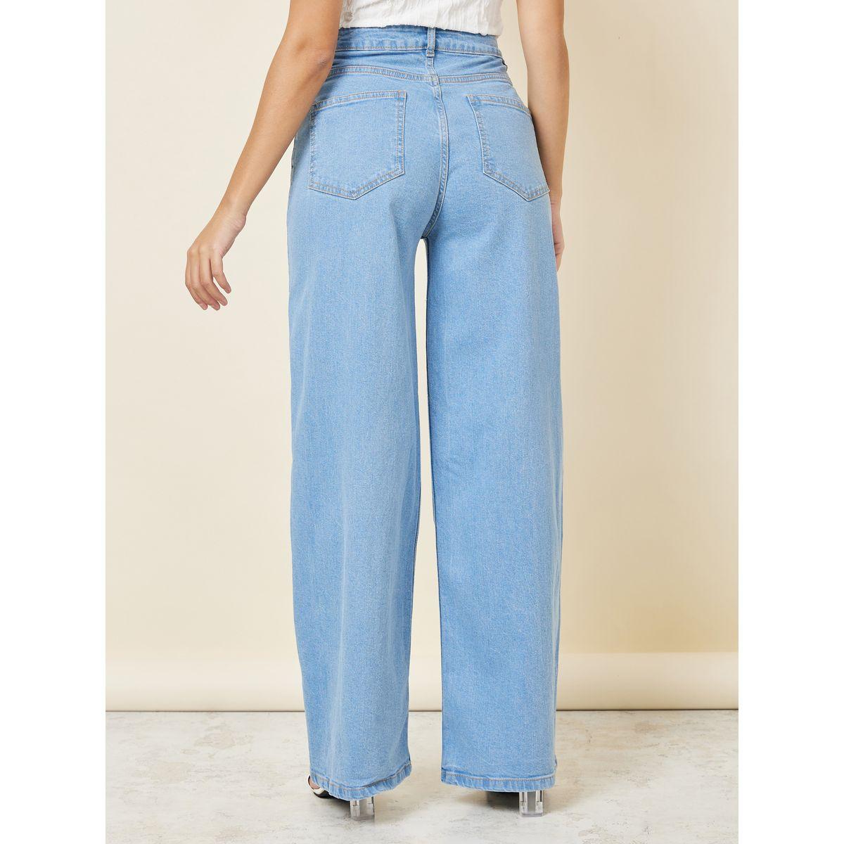 Styli Light Wash Straight Fit High Rise Jeans with Pockets-women-clothing-bottoms-jeans-image-4