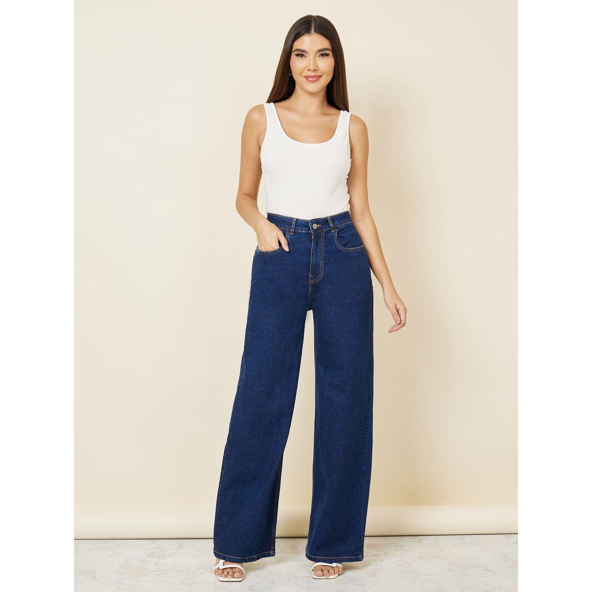 Styli Straight Fit High Rise Jeans with Pockets-women-clothing-bottoms-jeans-image-2