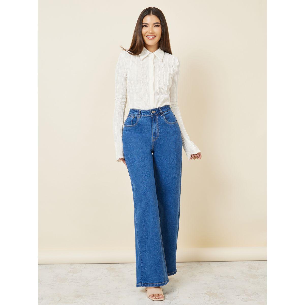 Styli Straight Fit High Rise Jeans with Pockets-women-clothing-bottoms-jeans-image-2