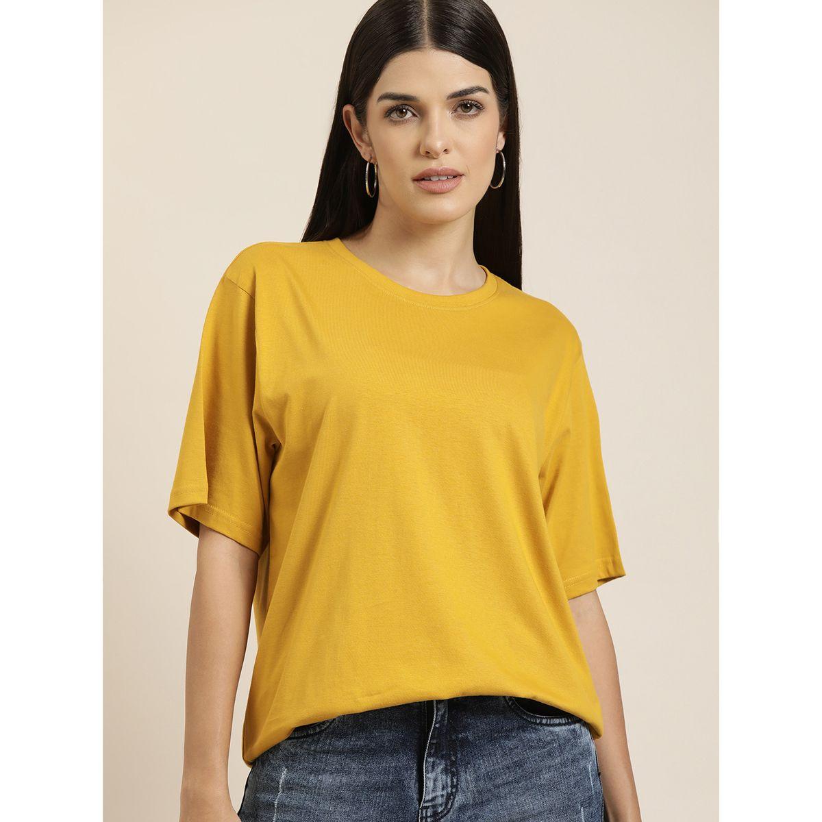 Dillinger X Styli Oversized Solid Longline T-Shirt-women-clothing-tshirts-image-1