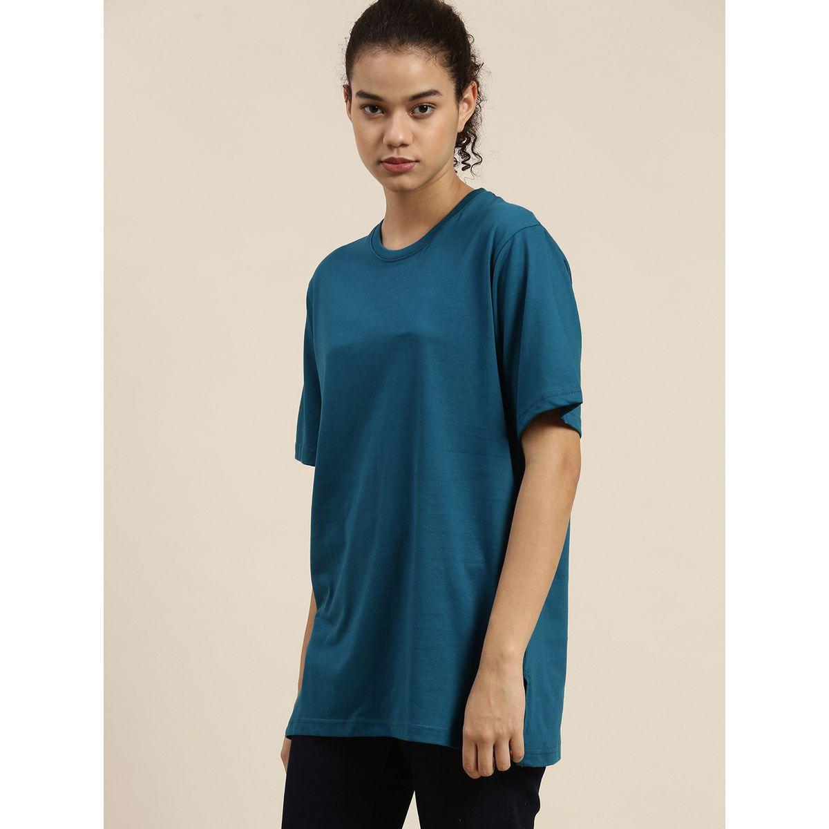 تيشيرت سادة بقصة واسعة ديلينجر × ستايلي-women-clothing-tshirts-image-3