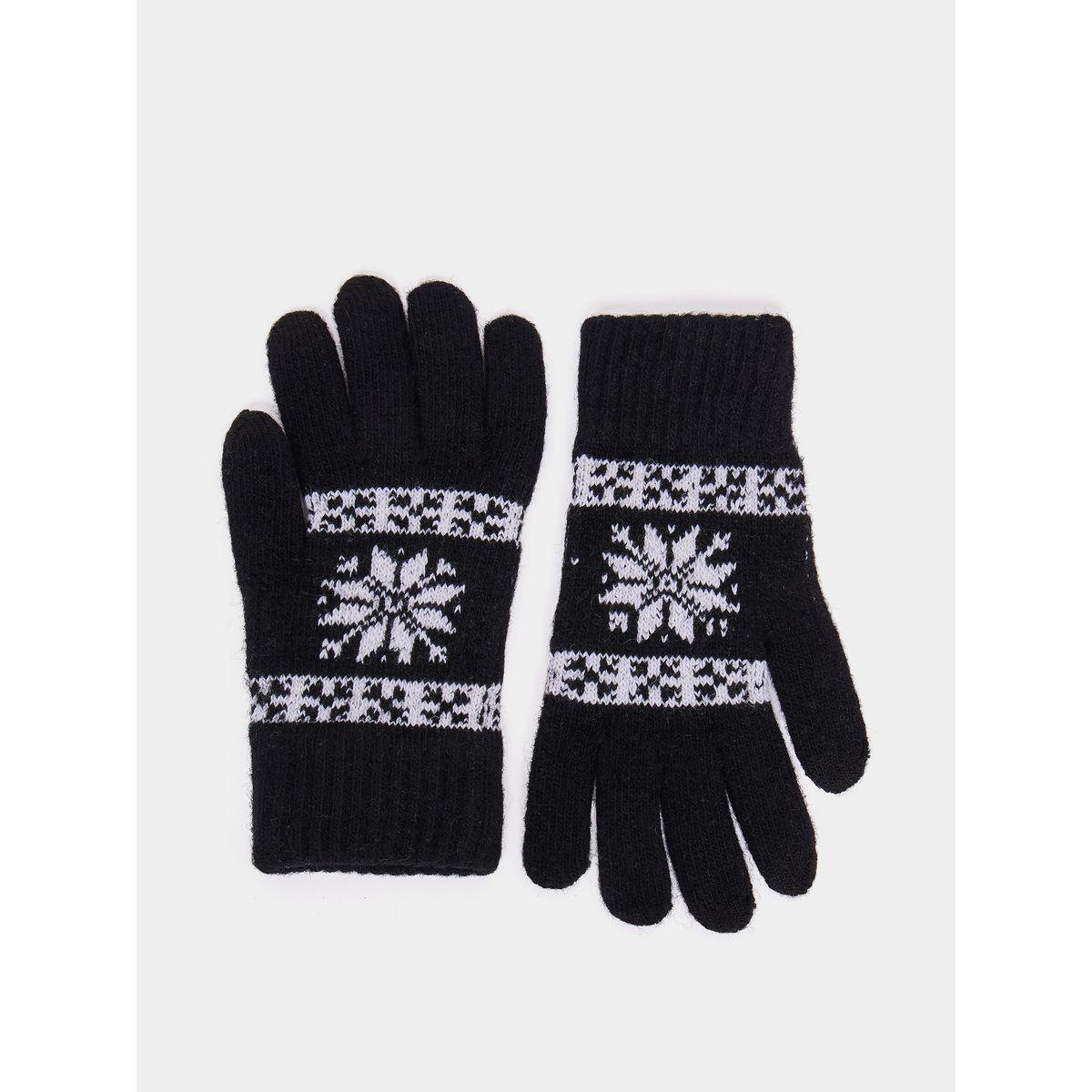 Styli Graphic Print Gloves-women-winterwear-gloves-image-2
