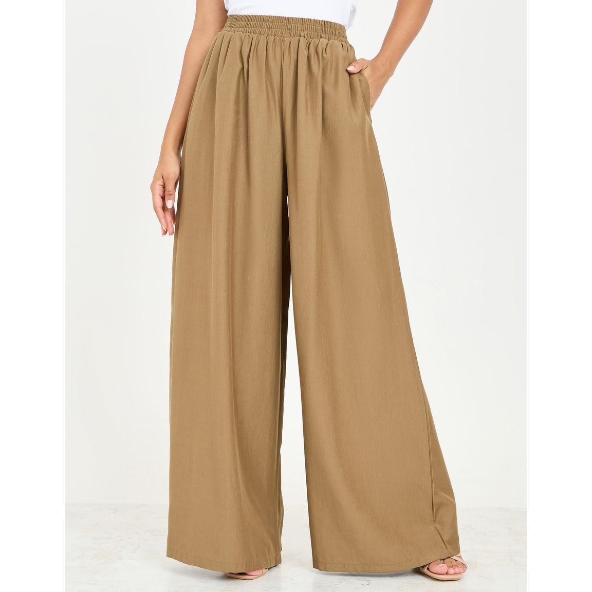 Styli Solid High Rise Wide Leg Pants-women-clothing-bottoms-trousers-image-1
