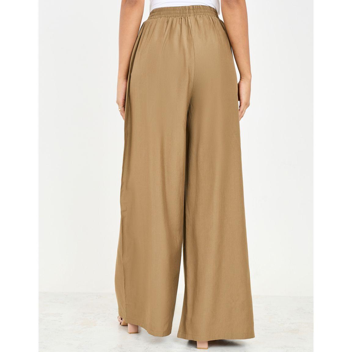 Styli Solid High Rise Wide Leg Pants-women-clothing-bottoms-trousers-image-4