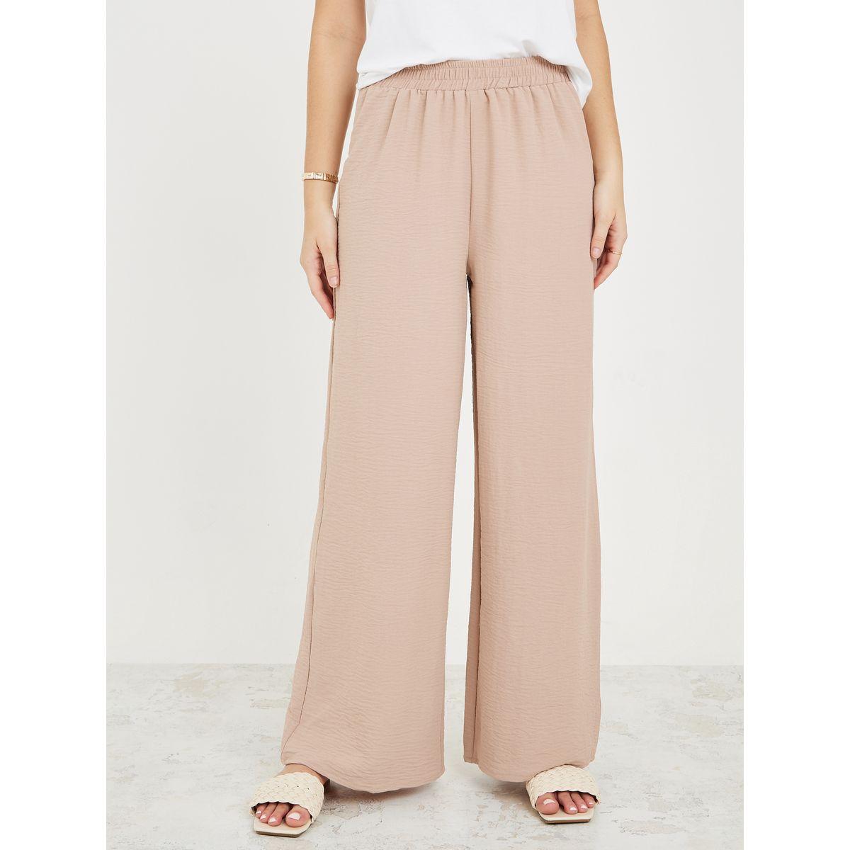 Styli Wide Leg Pants with Elasticated Waistband-women-clothing-bottoms-trousers-image-2