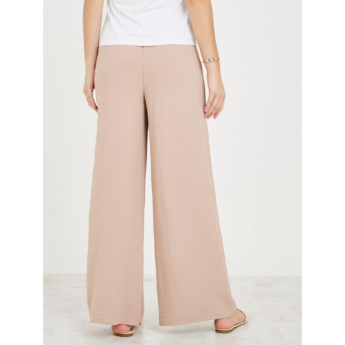 بنطال واسع الأرجل بخصر مطاطي-women-clothing-bottoms-trousers-image-4