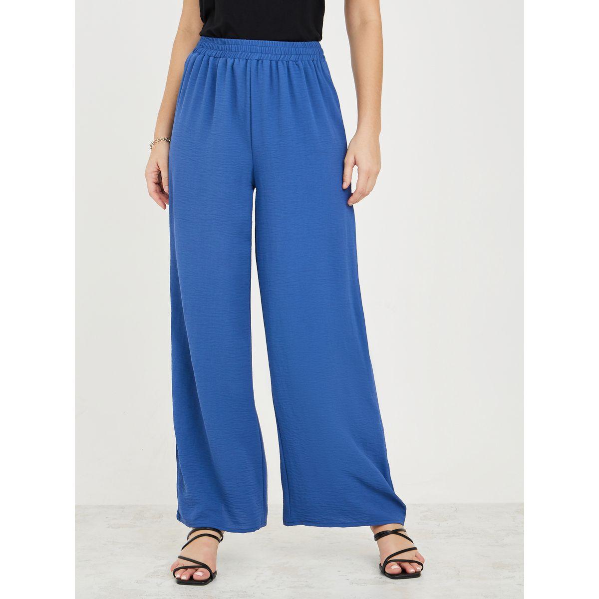 Styli Wide Leg Pants with Elasticated Waistband-women-clothing-bottoms-trousers-image-1