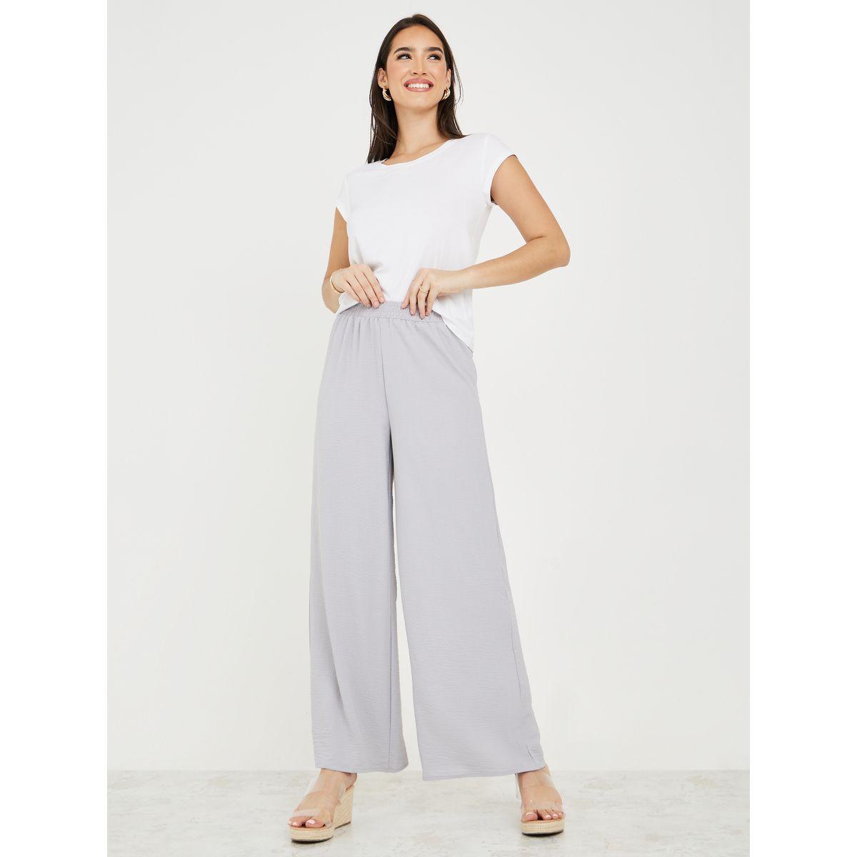 بنطال واسع الأرجل بخصر مطاطي-women-clothing-bottoms-trousers-image-3