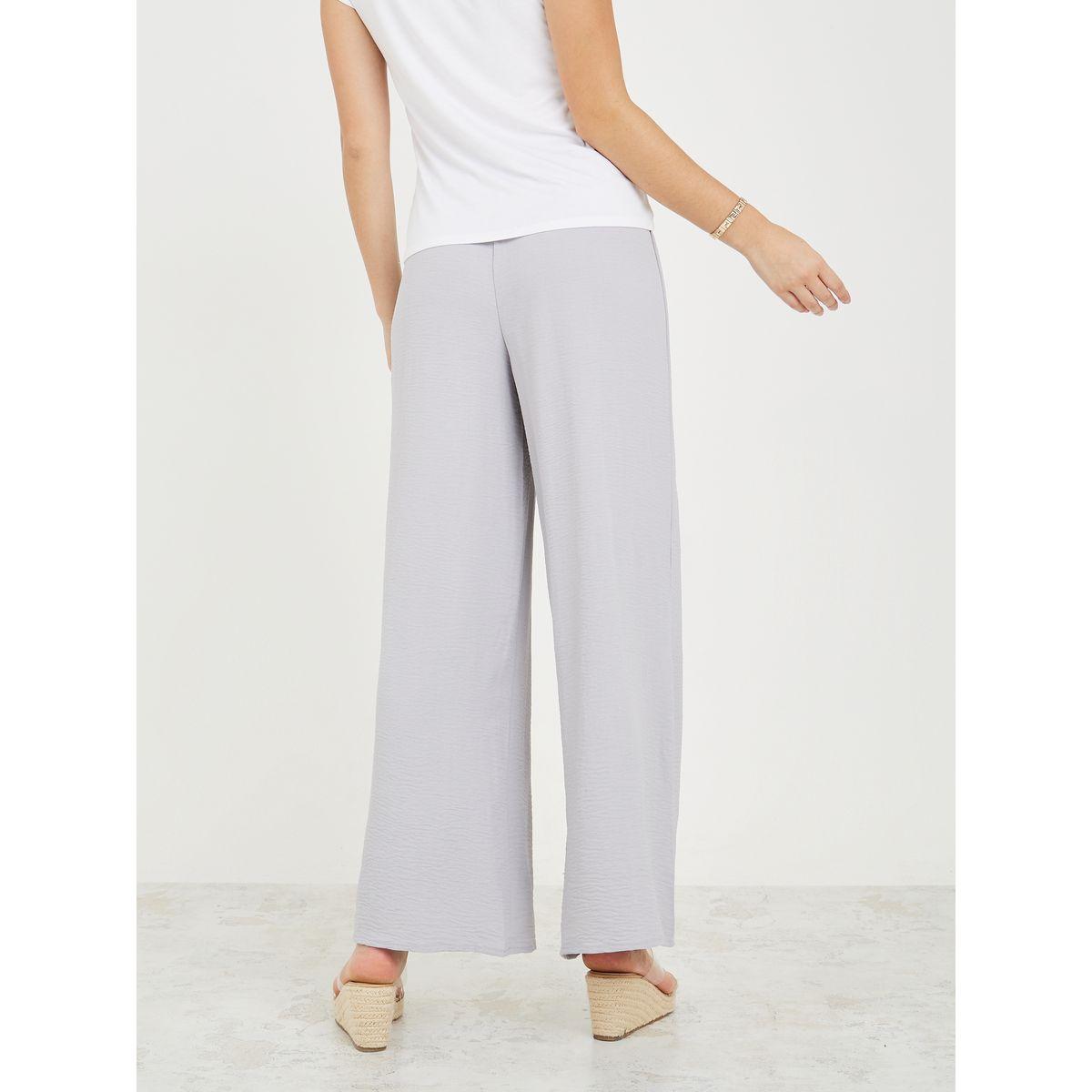 بنطال واسع الأرجل بخصر مطاطي-women-clothing-bottoms-trousers-image-2