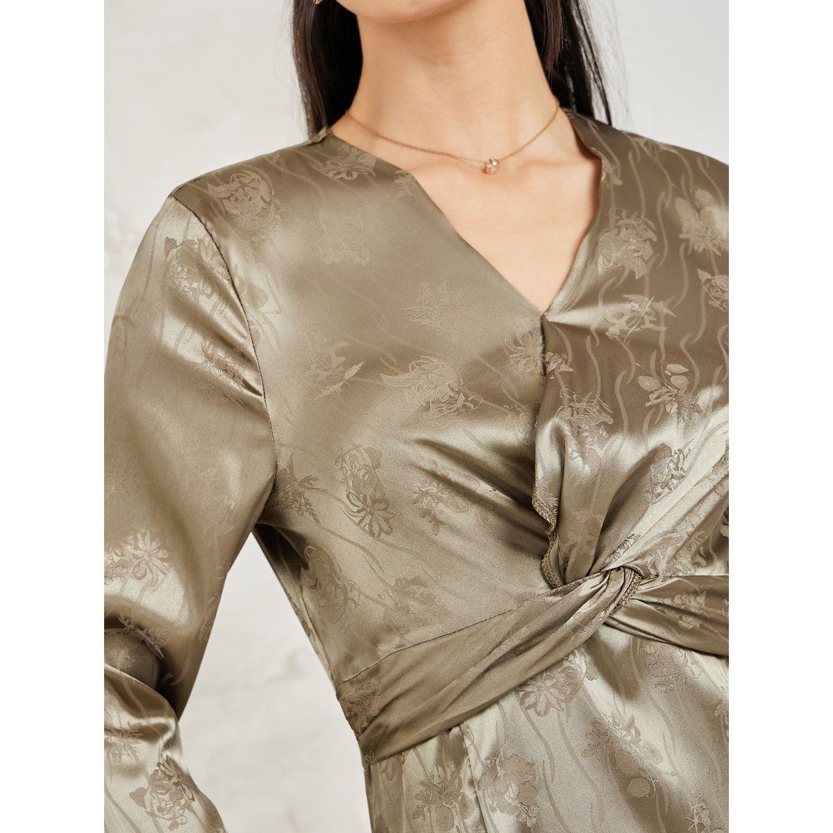 Styli Jacquard Asymmetric Hem Maxi Dress-women-clothing-dresses-image-3
