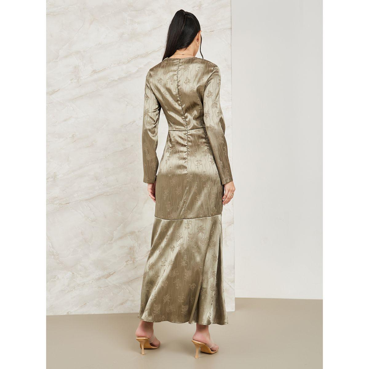 Styli Jacquard Asymmetric Hem Maxi Dress-women-clothing-dresses-image-4