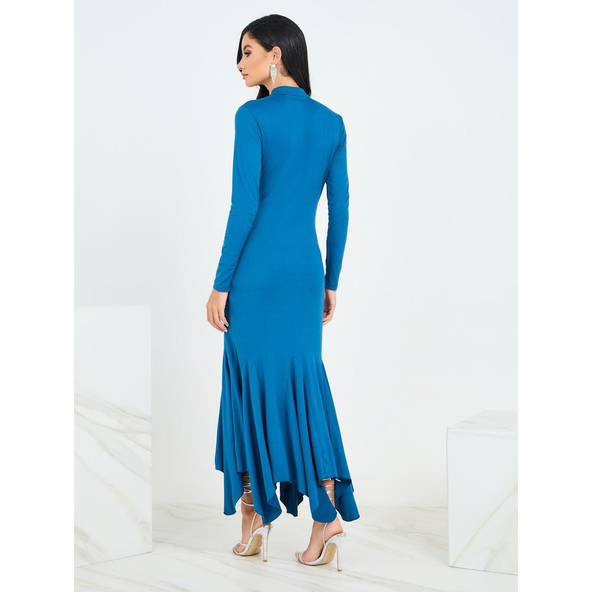 Styli Asymmetric Hem Buttoned Sheath Maxi Dress-women-clothing-dresses-image-4