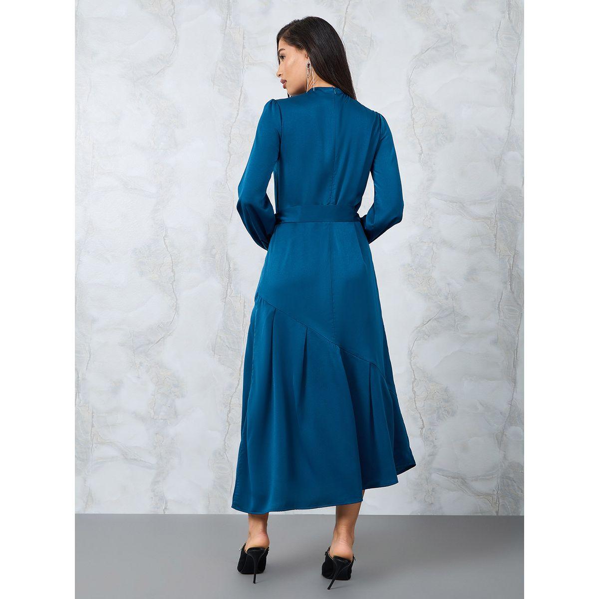 Styli Asymmetric Panel A-Line Maxi Dress with Tie Belt-women-clothing-dresses-image-4