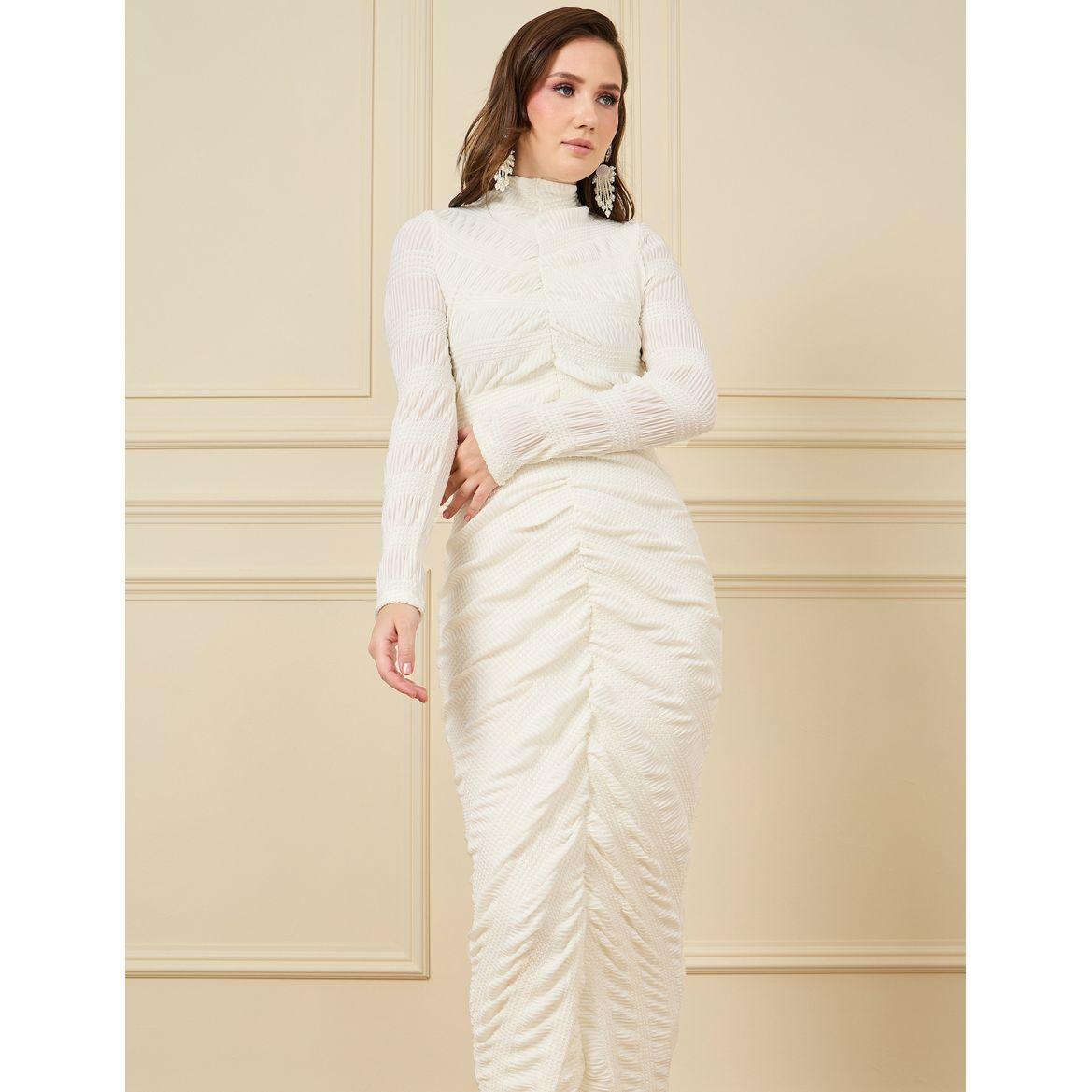 Styli Textured High Neck Bodycon Maxi Dress-women-clothing-dresses-image-2
