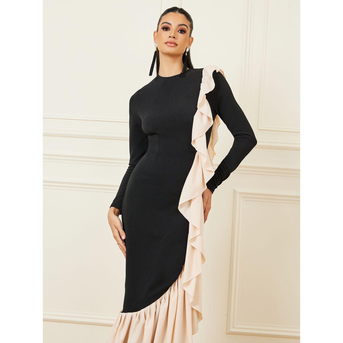 فستان طويل بتفاصيل كشكش-women-clothing-dresses-image-3