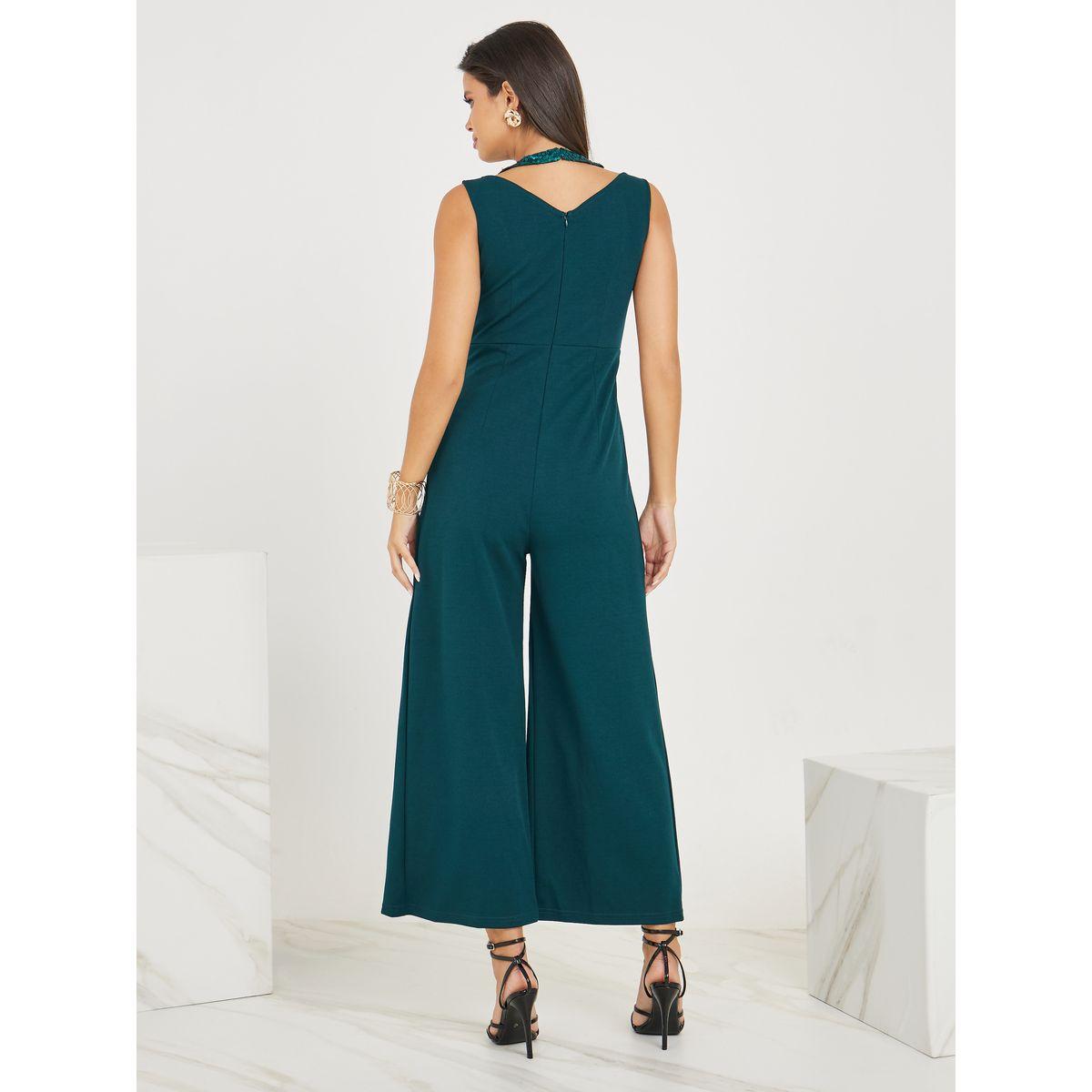 Styli Wide Leg Sequined Jumpsuit with Cut-Out Detail-women-clothing-jumpsuits-image-4