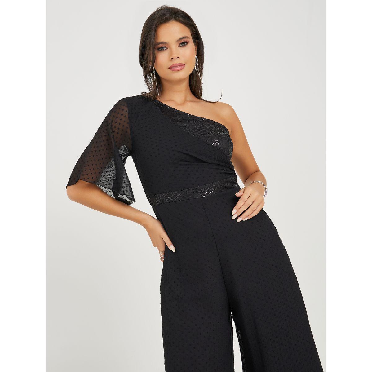 جمبسوت بأرجل واسعة وكتف واحد-women-clothing-jumpsuits-image-2