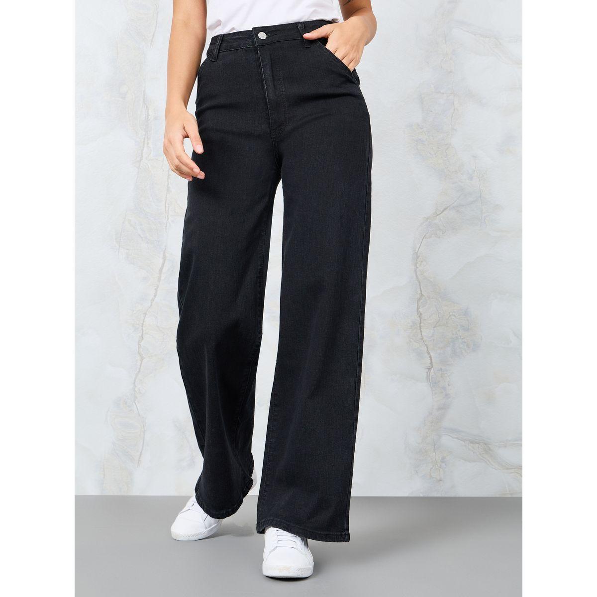 Styli Mid Rise Wide Leg Jeans with Pockets-women-clothing-bottoms-jeans-image-1