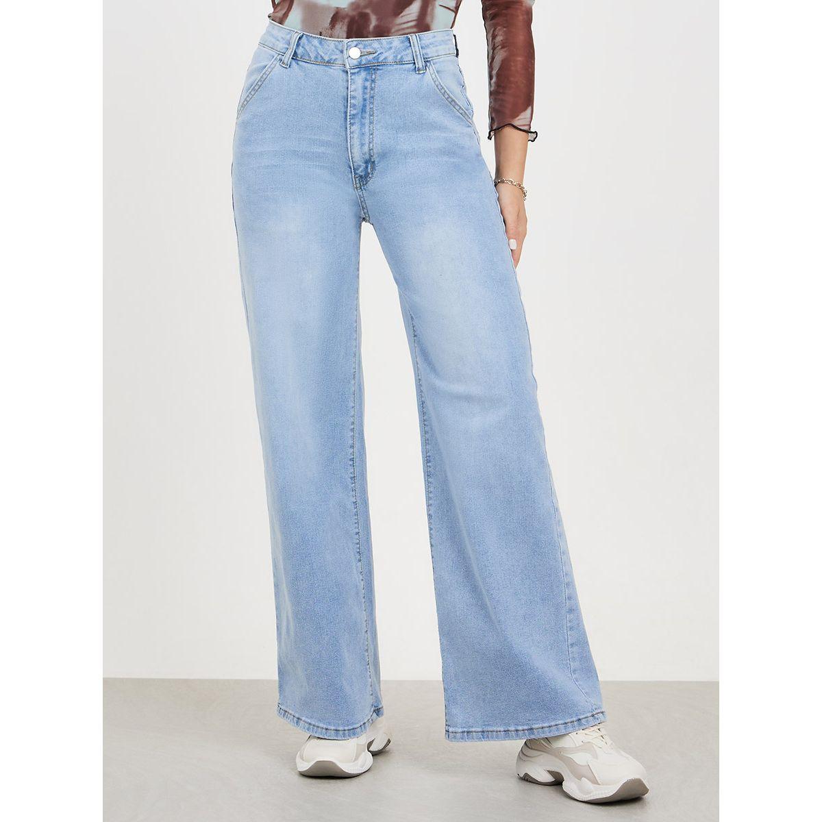 Styli Mid Rise Wide Leg Jeans with Pockets-women-clothing-bottoms-jeans-image-2