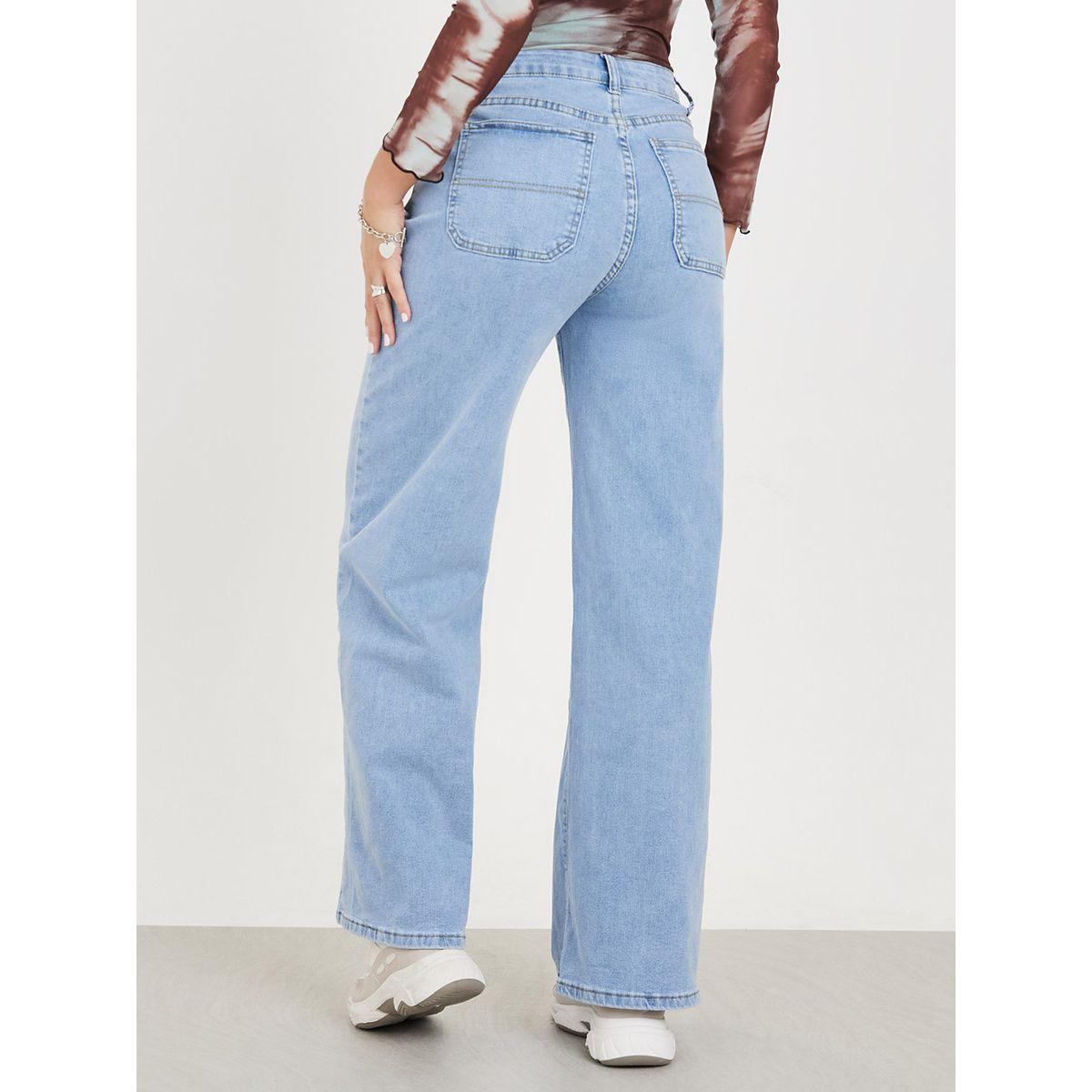 Styli Mid Rise Wide Leg Jeans with Pockets-women-clothing-bottoms-jeans-image-4