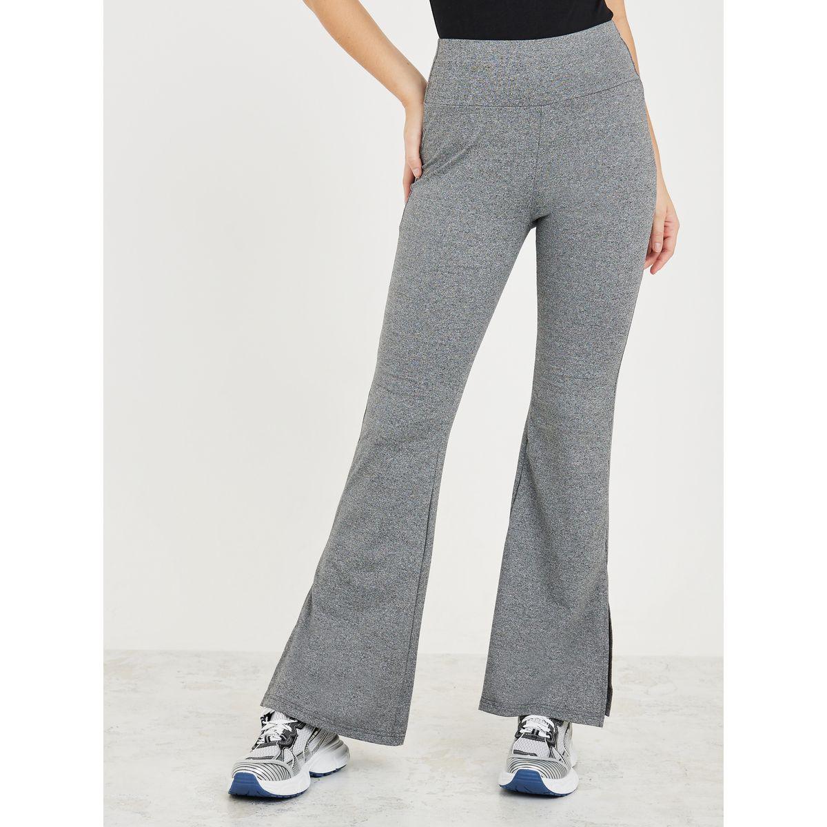 Styli Fit and Flare Leggings with Side Slit-women-clothing-bottoms-leggings-image-1