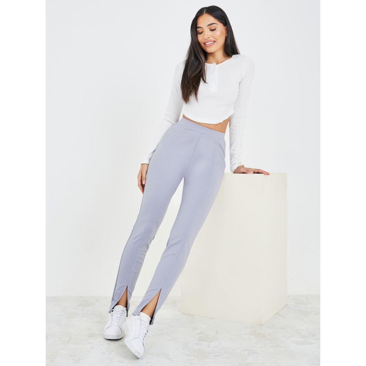 ليقنز بونتي بحافة مزينة بشق-women-clothing-bottoms-leggings-image-2