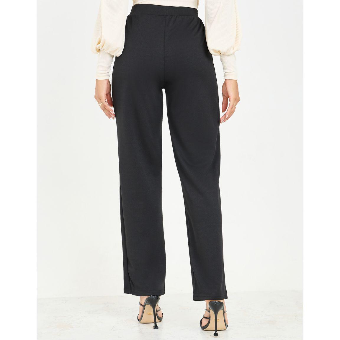 Styli Straight Fit Solid Ponte Tregging-women-clothing-bottoms-leggings-image-4