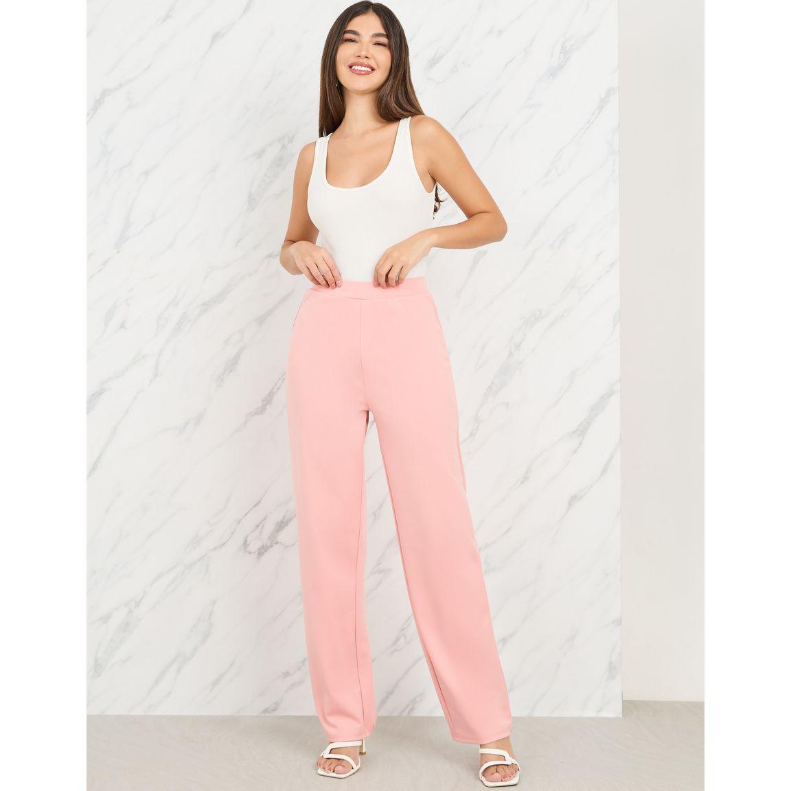 Styli Straight Fit Solid Ponte Tregging-women-clothing-bottoms-leggings-image-1