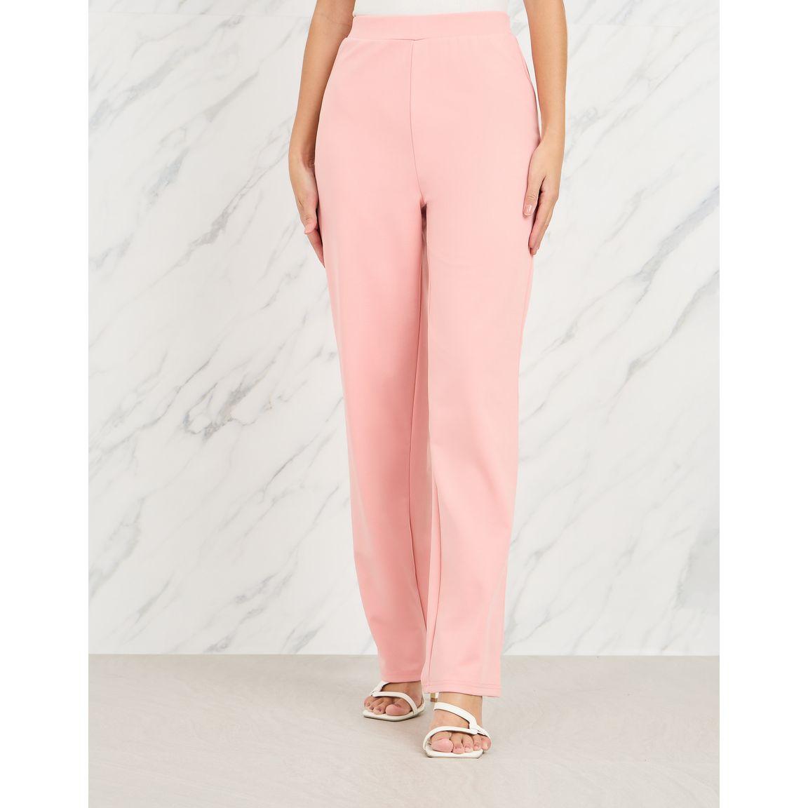 Styli Straight Fit Solid Ponte Tregging-women-clothing-bottoms-leggings-image-2