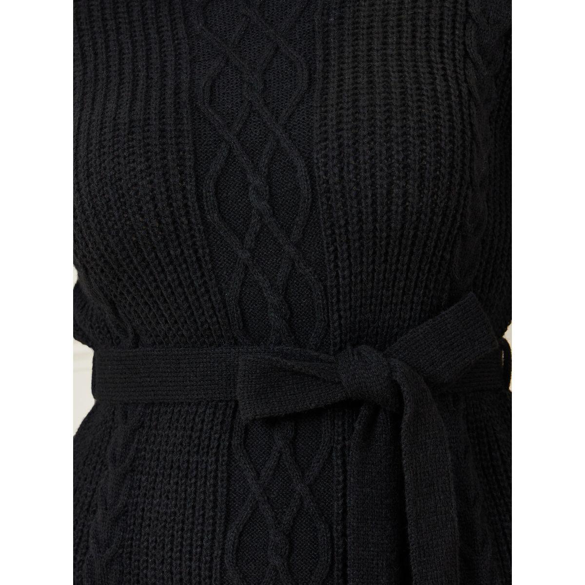 Styli Plus Cable Knit Turtle Neck Sweater Midi Dress-women-clothing-dresses-image-3