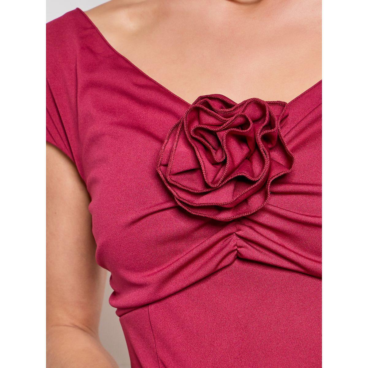 Styli Limited Off Shoulder Corsage Detail Mermaid Hem Maxi Dress-women-clothing-dresses-image-4