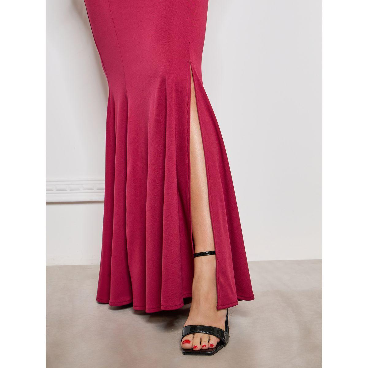 Styli Limited Off Shoulder Corsage Detail Mermaid Hem Maxi Dress-women-clothing-dresses-image-5