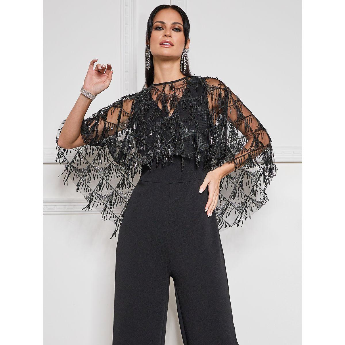 جمبسوت بأرجل واسعة مع بلوزة كيب-women-clothing-jumpsuits-image-2