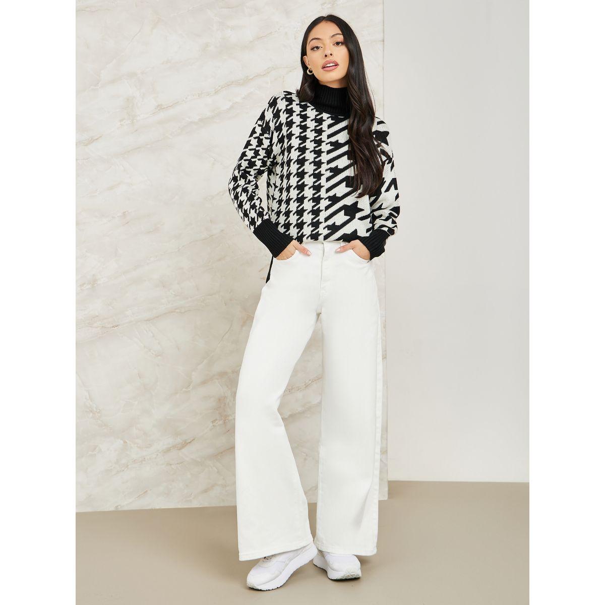 جينز واسع الأرجل وخصر عالي-women-clothing-bottoms-jeans-image-2