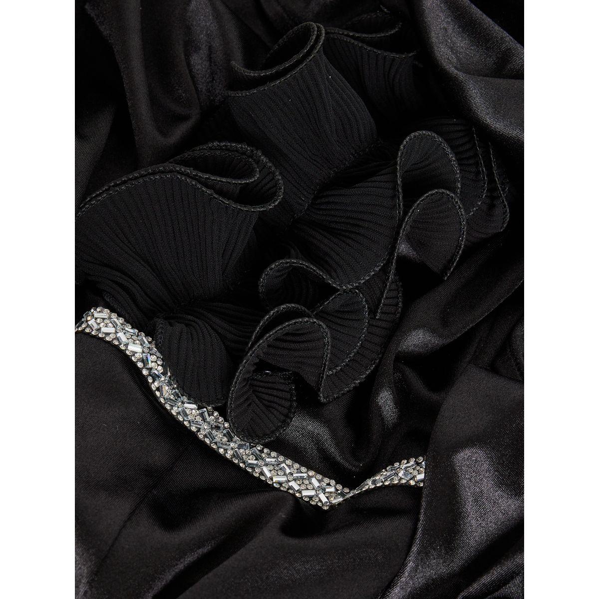 Styli Limited One Shoulder Satin Maxi Dress with Corsage & Embellishment-women-clothing-dresses-image-7