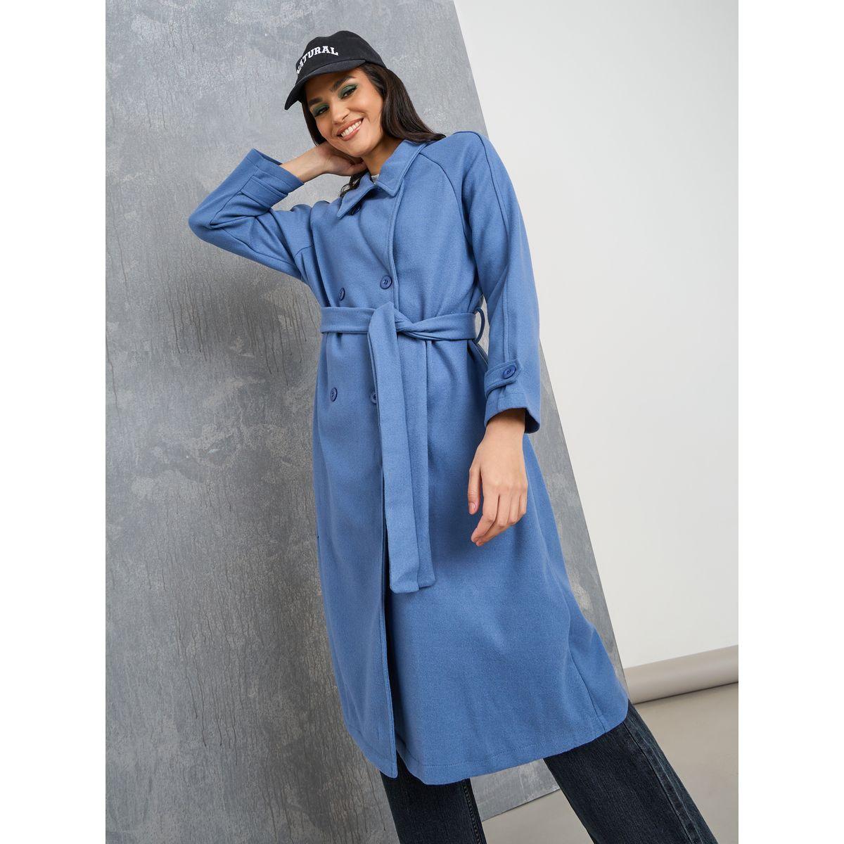Styli Lapel Collar Waistband Tie Up Overcoat-women-clothing-coatsandjackets-coats-image-3