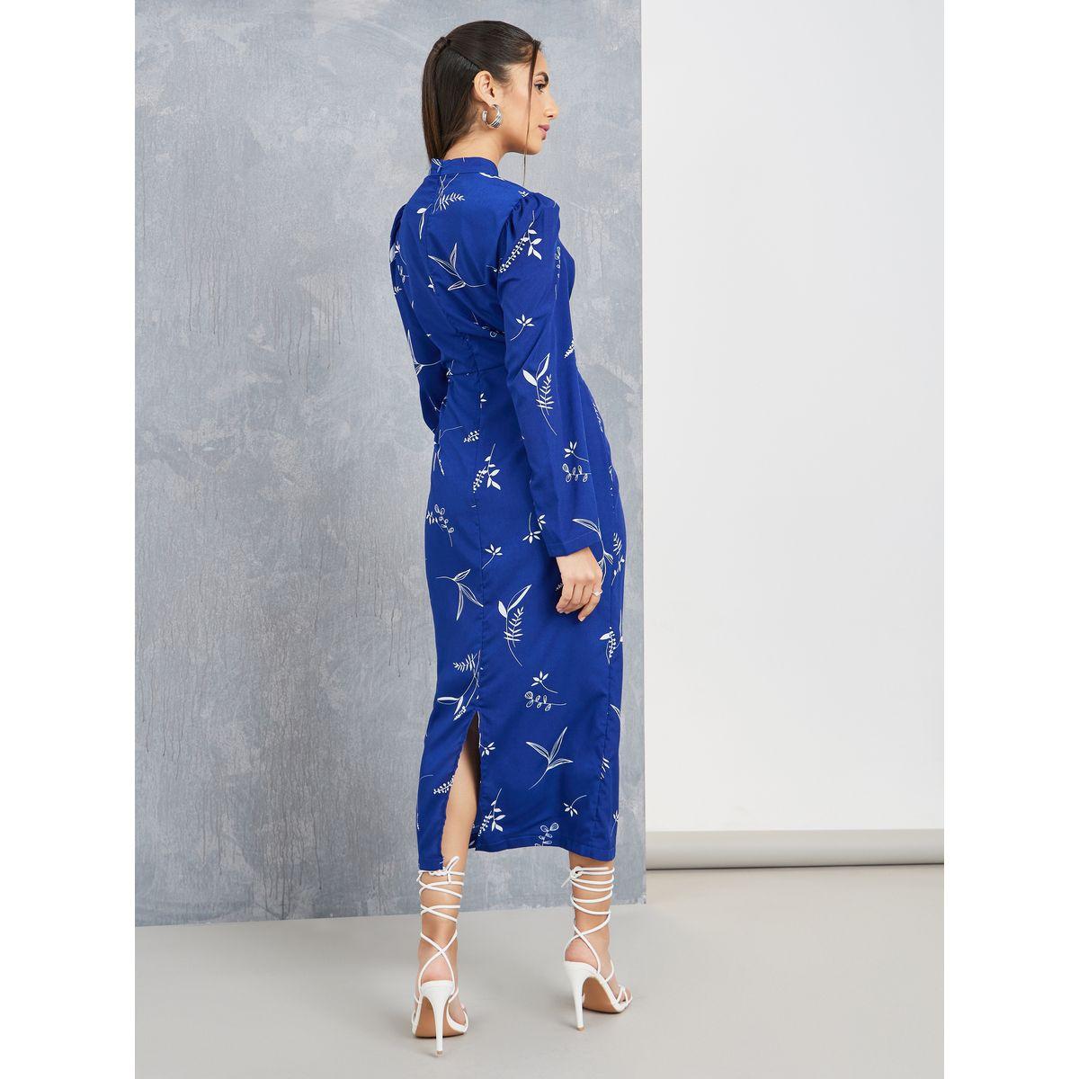 فستان ميدي مطبع بزهور-women-clothing-dresses-image-4