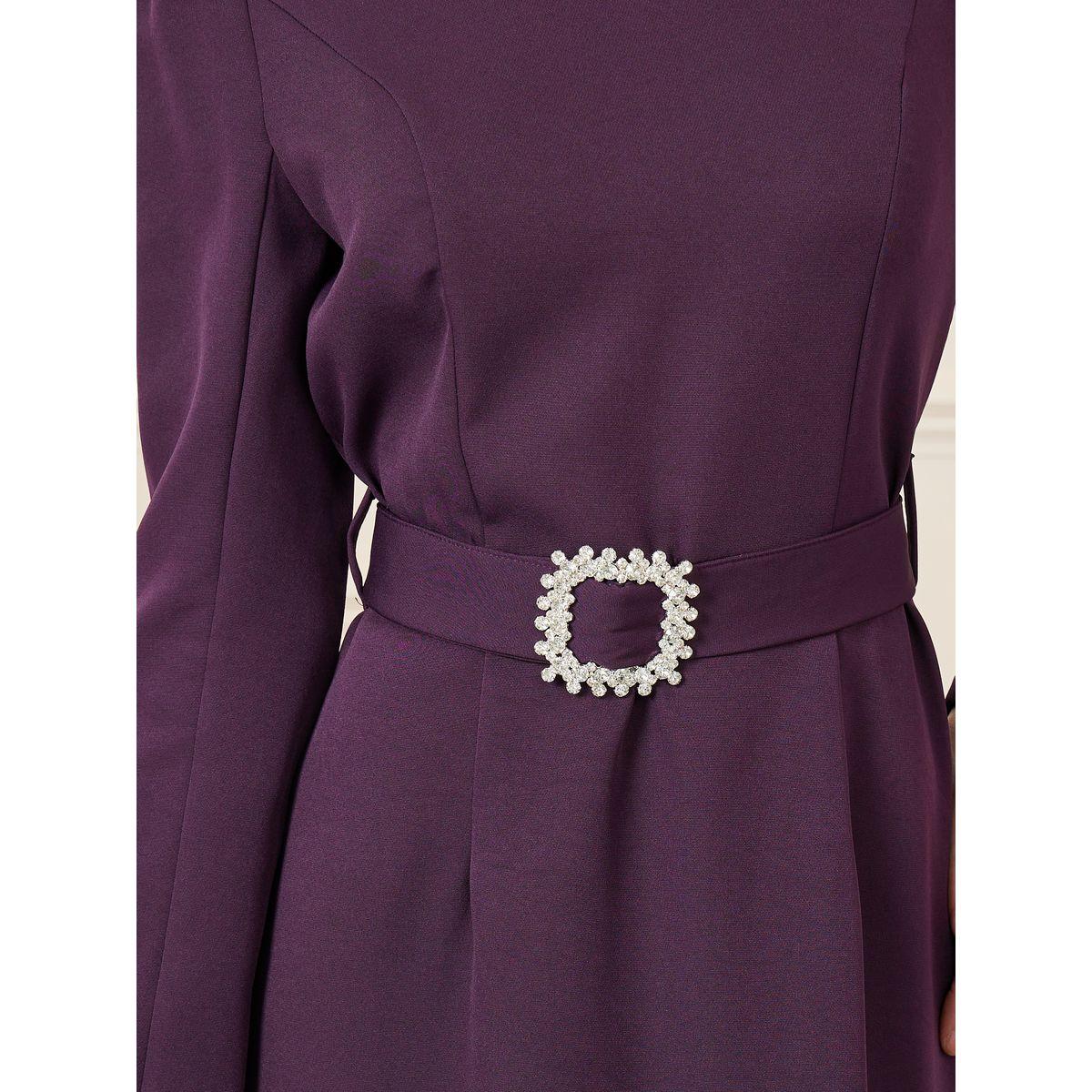 Styli Embellished Belted A-Line Maxi Dress-women-clothing-dresses-image-3