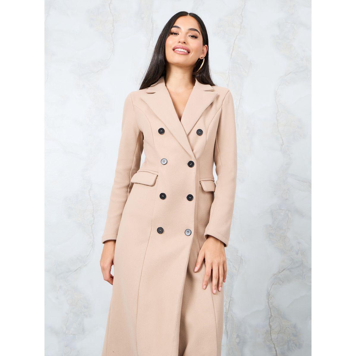 Styli Notch Lapel Blazer Midi Dress with Flap Pocket-women-clothing-dresses-image-2