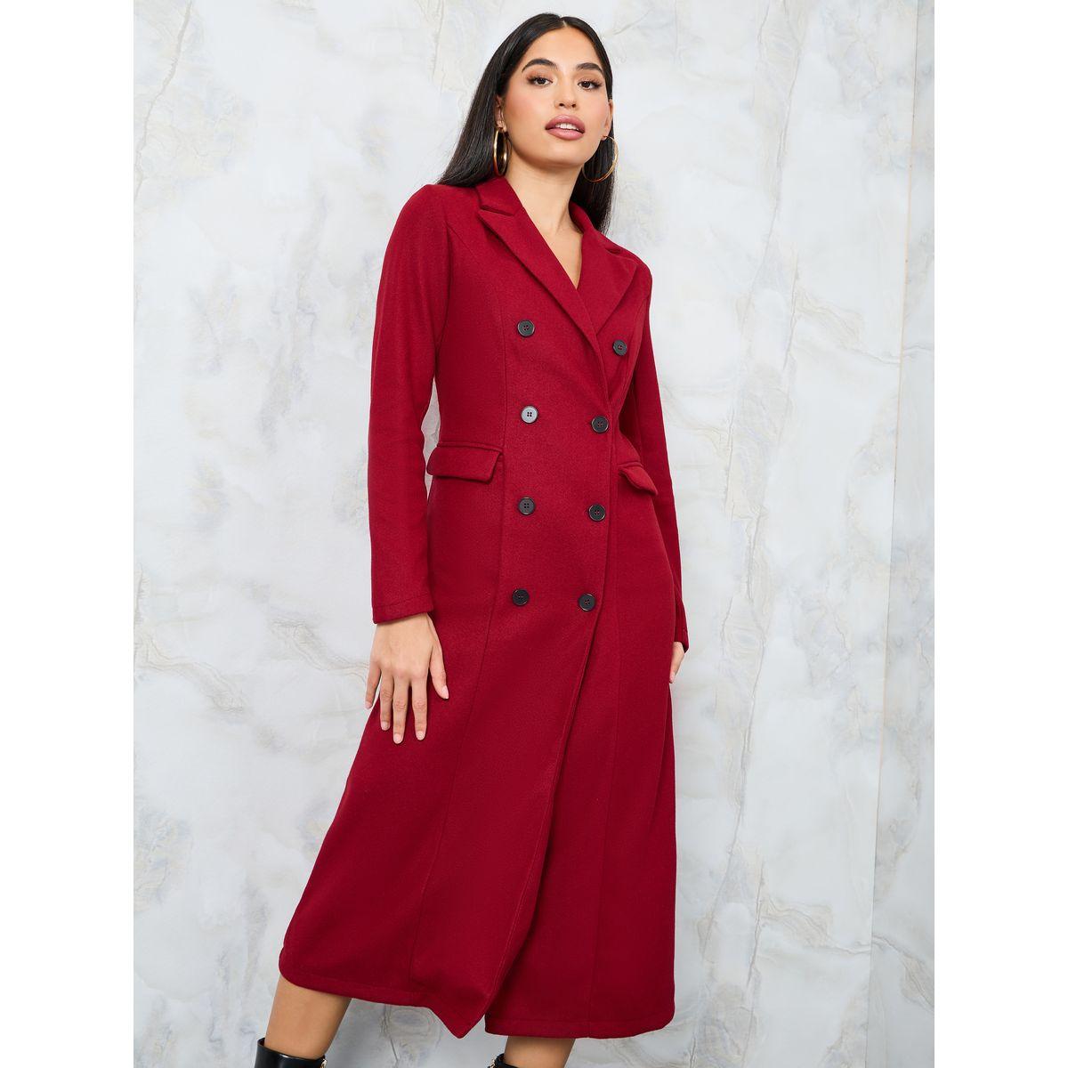 Styli Notch Lapel Blazer Midi Dress with Flap Pocket-women-clothing-dresses-image-2