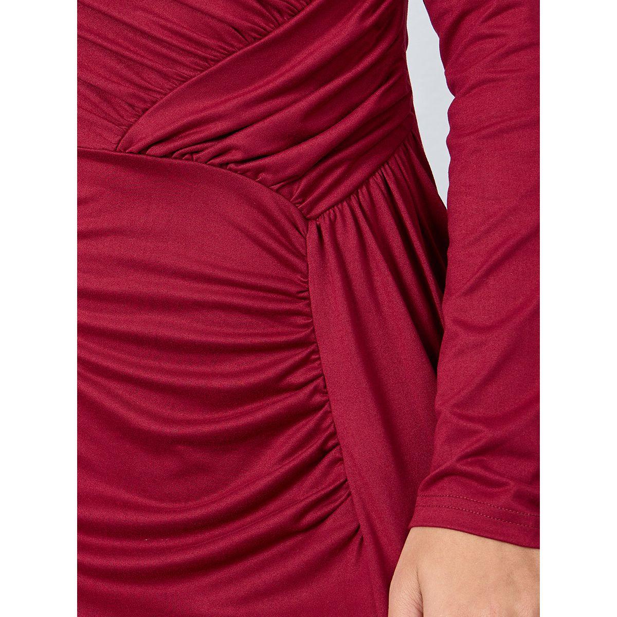 Styli Gathered Front Layered A-Line Maxi Dress-women-clothing-dresses-image-3