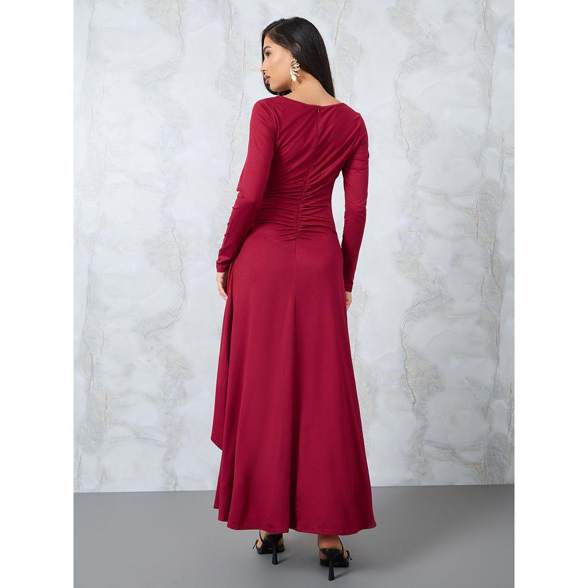 فستان طويلة بتفاصيل كسرات-women-clothing-dresses-image-4
