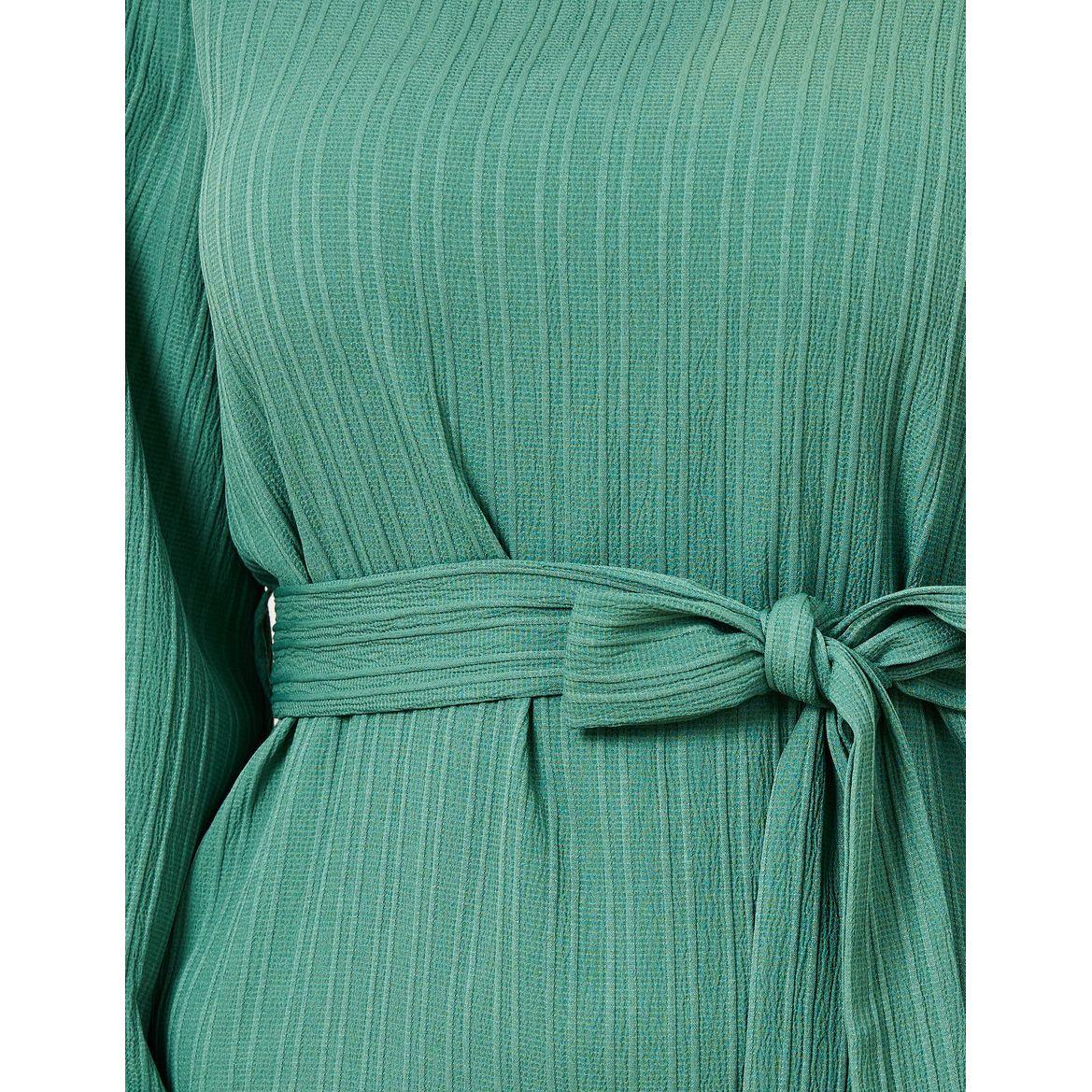 Styli Plus A-Line Maxi Dress with Front Tie Belt-women-clothing-dresses-image-3