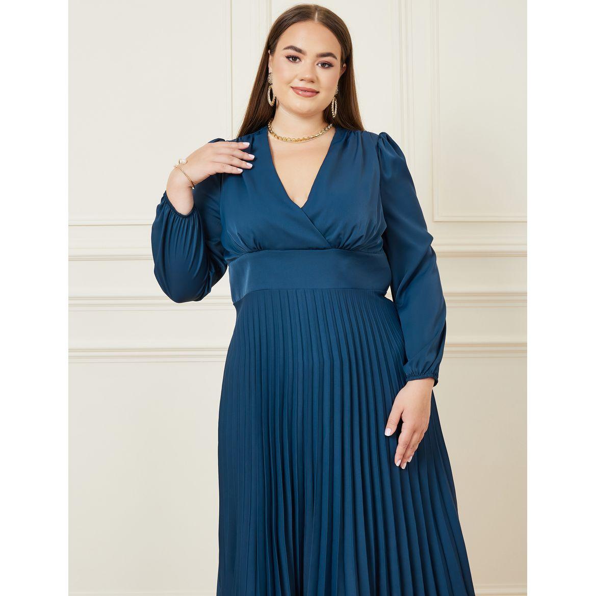 فستان ميدي مزين بكسرات-women-clothing-dresses-image-2