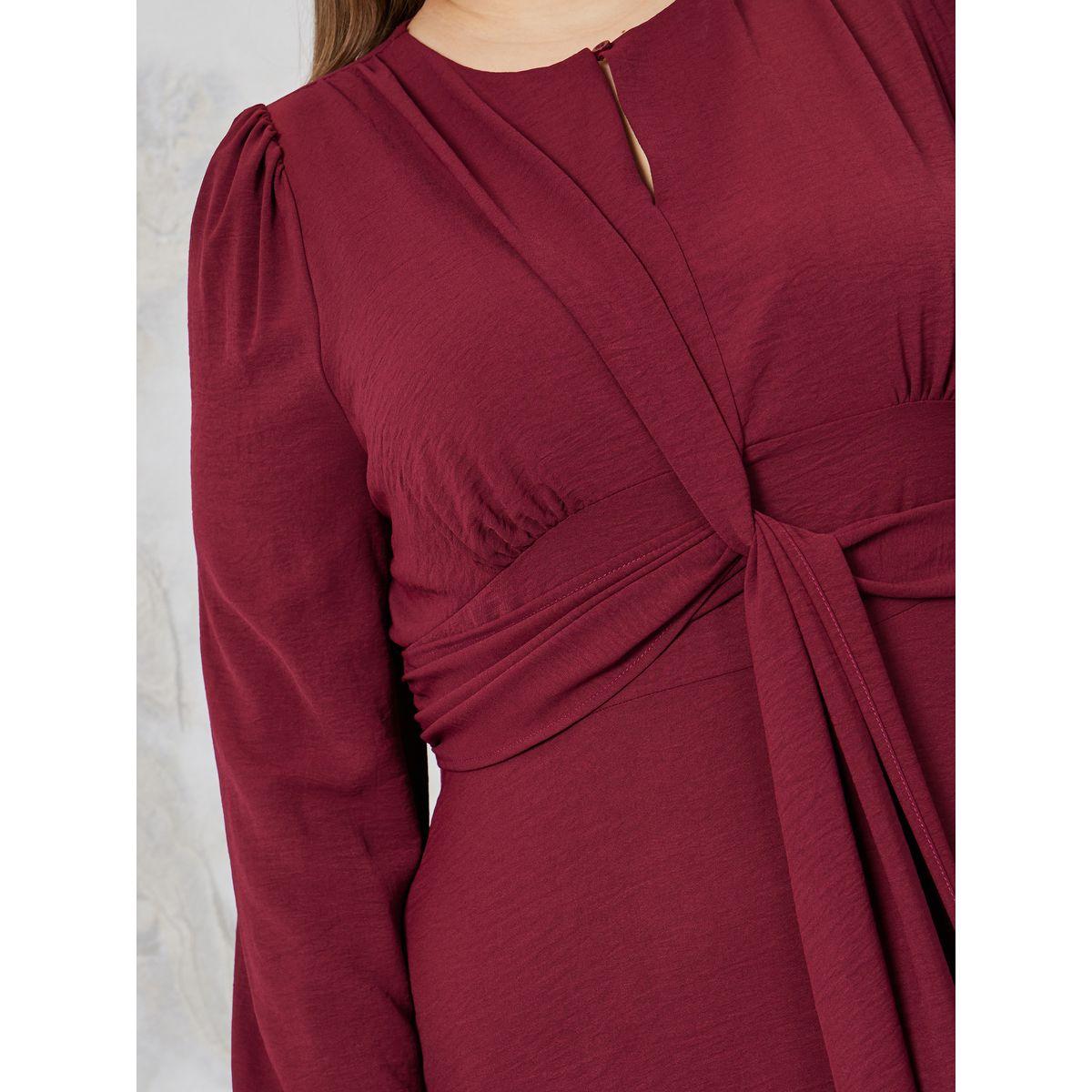 فستان طويل مزين بعقدة-women-clothing-dresses-image-3