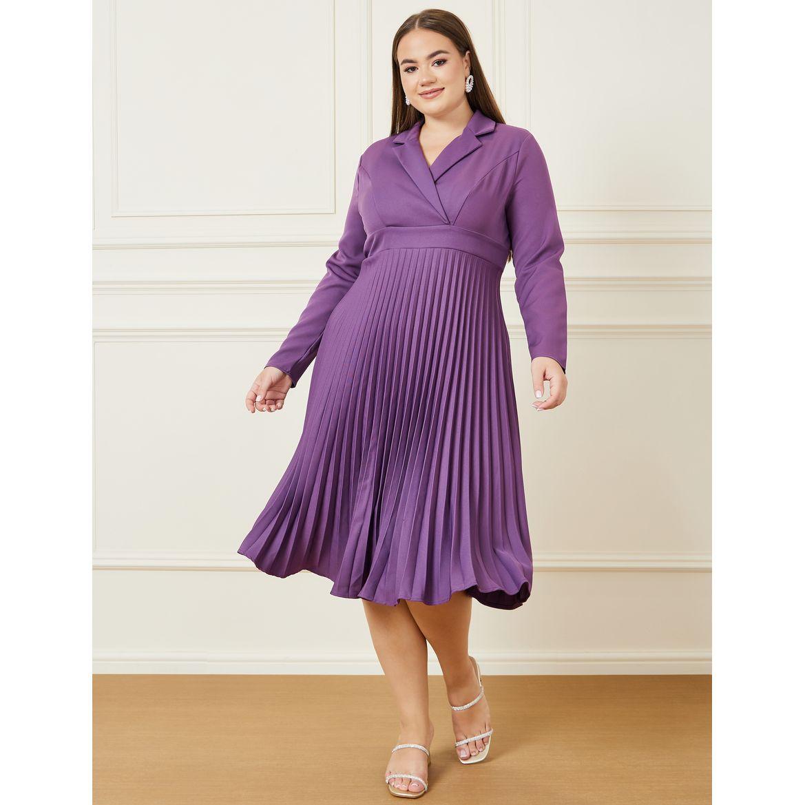 فستان ميدي باكمام طويلة-women-clothing-dresses-image-1
