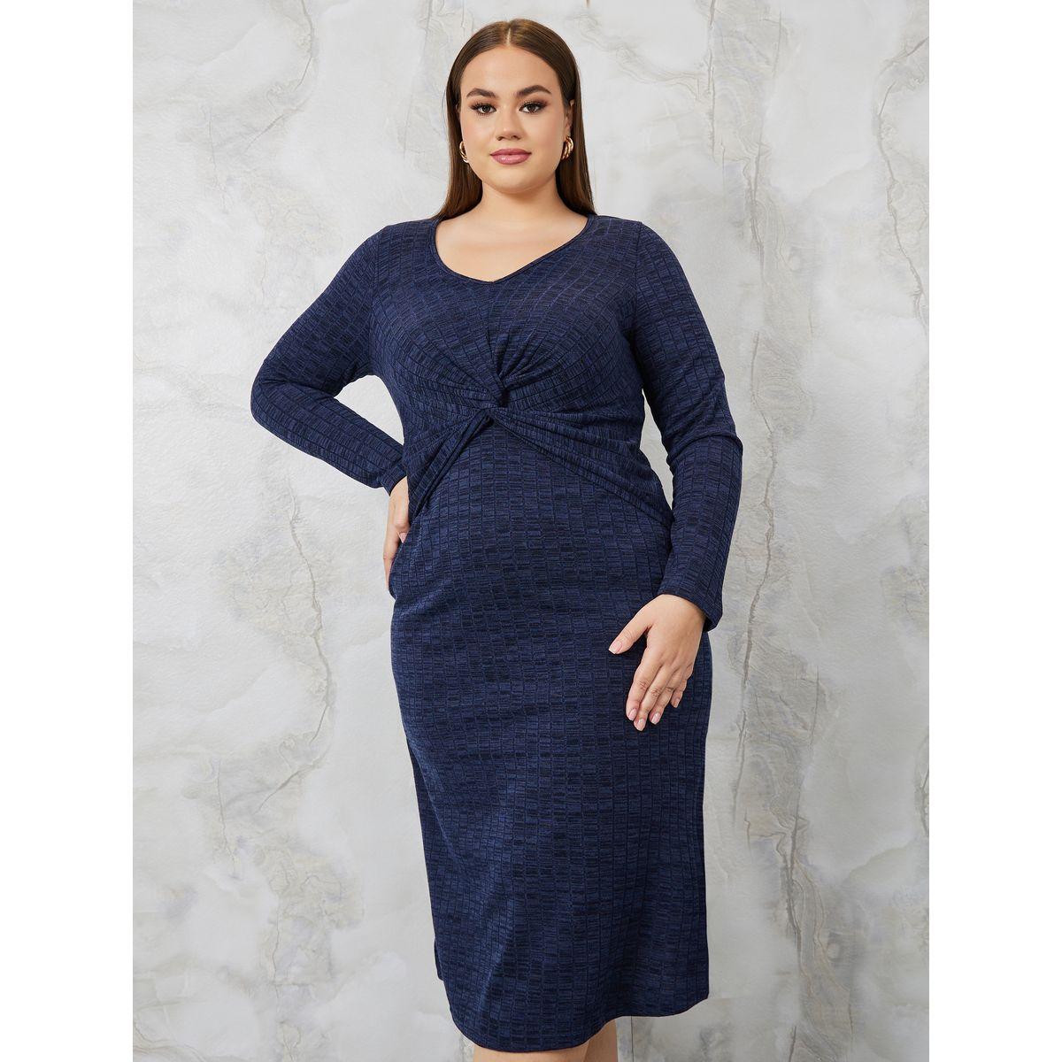 فستان ميدي مزين بعقدة-women-clothing-dresses-image-2